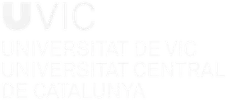 Logo de la Universitat de Vic, Universitat Central de Catalunya, institución académica donde Vivi Morales Villa ha tenido presencia